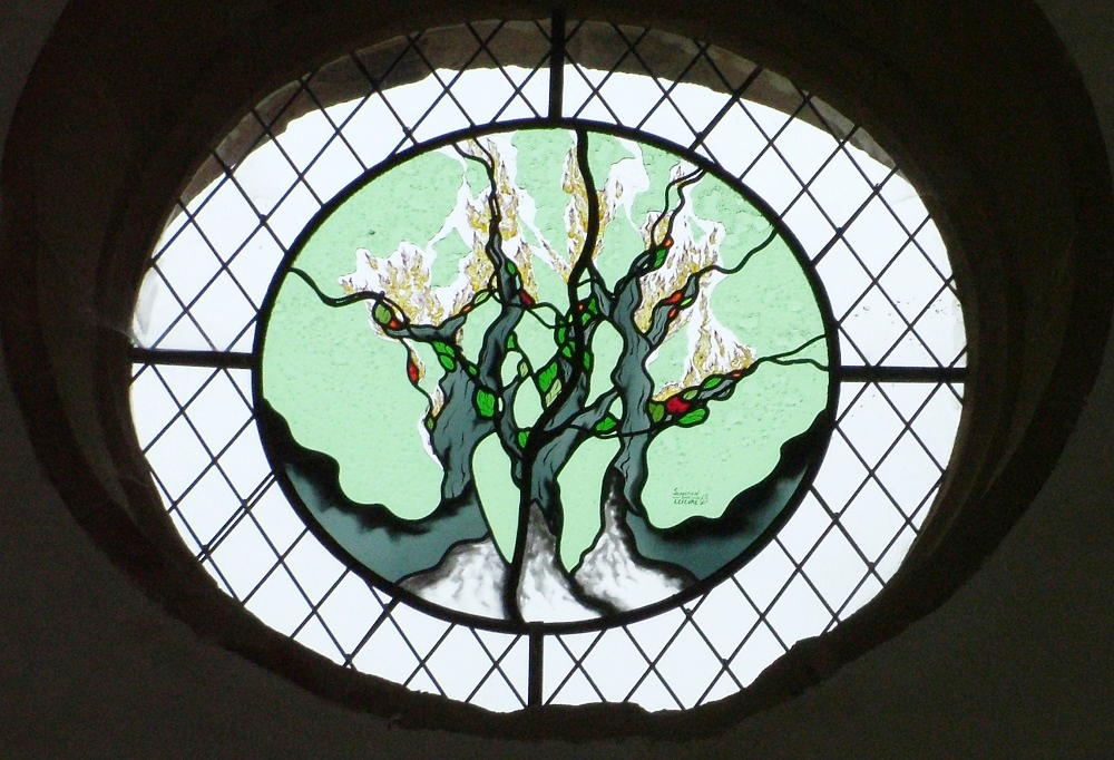 Vitrail Le Buisson Ardent int